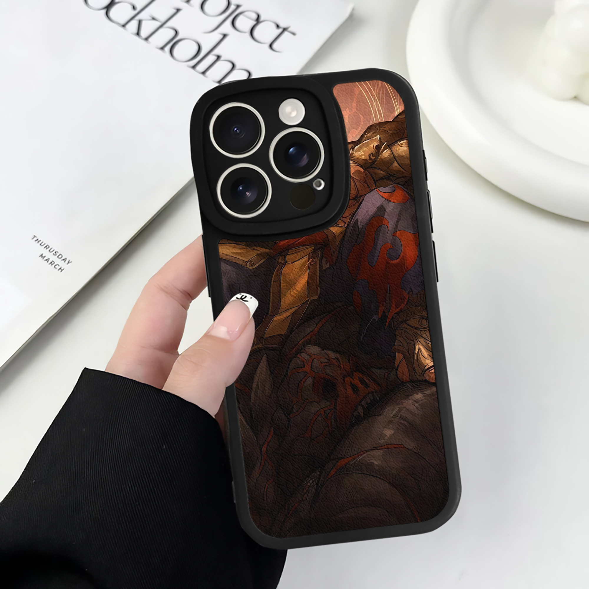 （画像用） 北斗の拳 Fist of the North Star 【iPhone 16シリーズ対応】シリコンスマホケース（レザー調） 材質：シリコン